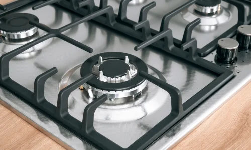 Gas stove repair in progress